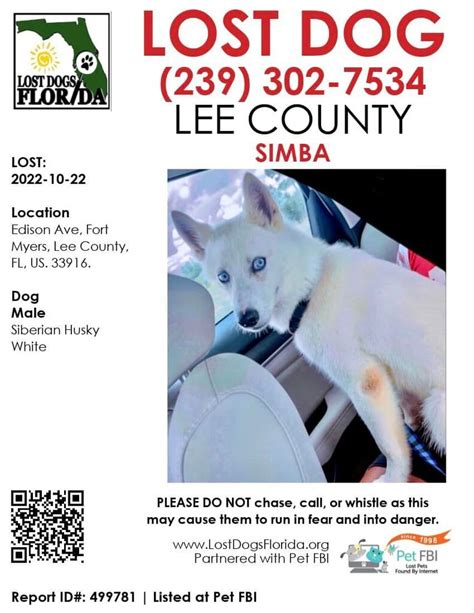 00 today and tomorrow. . Lee county lost pets